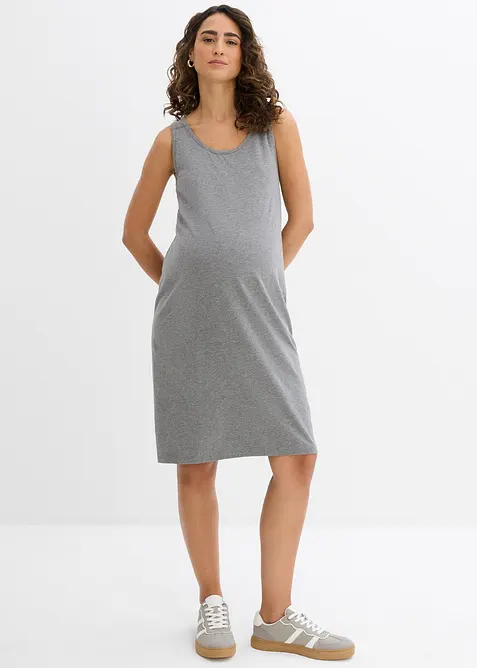 Mamma-/amningsklänning i jersey med bomull (2-pack), bonprix