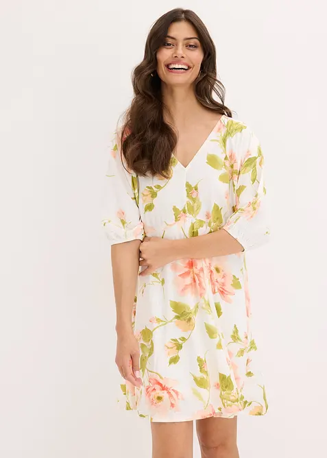 Mönstrad tunikaklänning av viskos med mjukt fall, bonprix