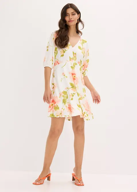 Mönstrad tunikaklänning av viskos med mjukt fall, bonprix