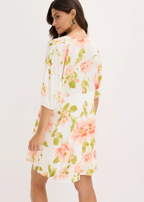 Mönstrad tunikaklänning av viskos med mjukt fall, bonprix