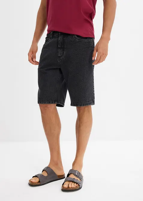 Jeansshorts med töjbar midja Classic Fit, bonprix