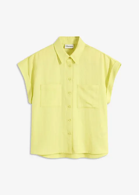 Skjortblus i följsam lyocellmix, bonprix