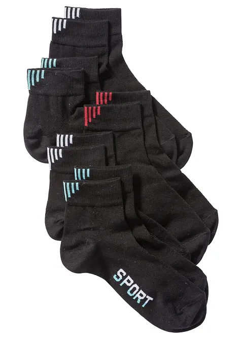 Sportsockor (5-pack), ekologisk bomull, bonprix