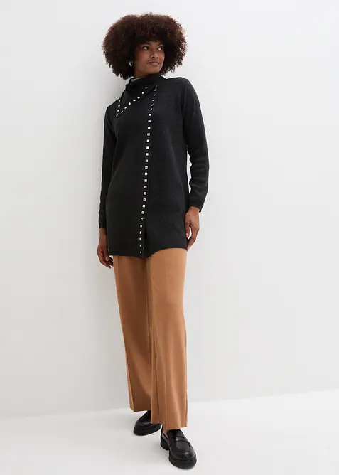 Marlenebyxa med dekorativ sk&auml;rpdetalj, bonprix