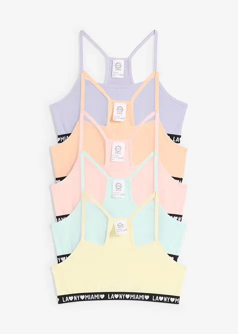 BH-topp med mjuk, ekologisk bomull (5-pack), bonprix