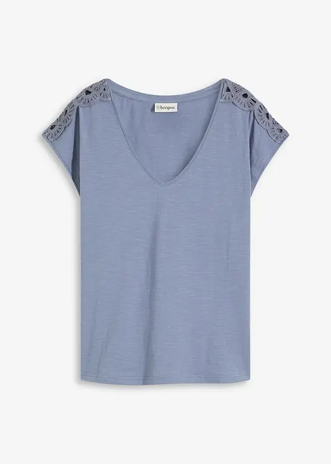 Topp med virkad infällning, bonprix