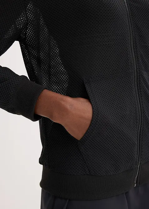 Transparent funktionsjacka i oversizemodell, av mesh, bonprix