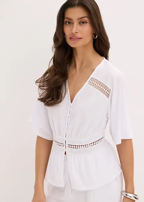 Tunika med spetsdetaljer, bonprix