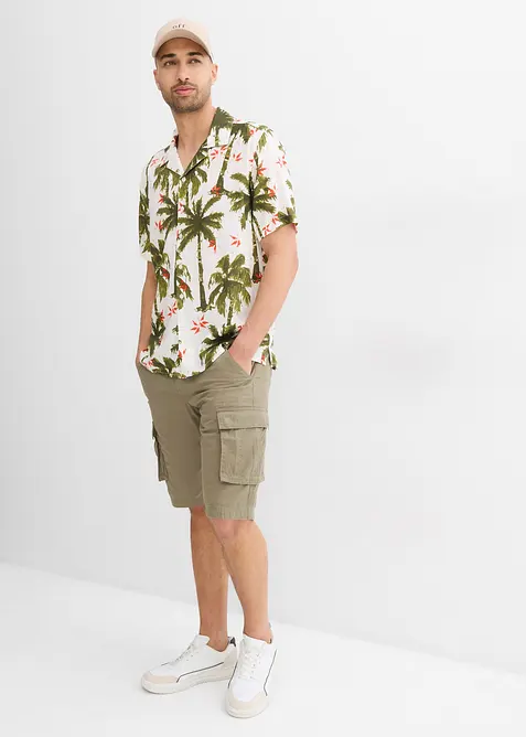 Kortärmad skjorta i viskos, Loose Fit, bonprix