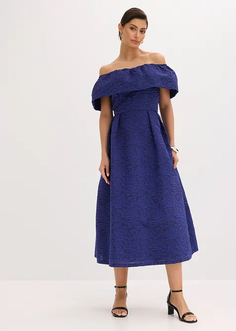 Singoallaklänning i glänsande jacquardmaterial, bonprix