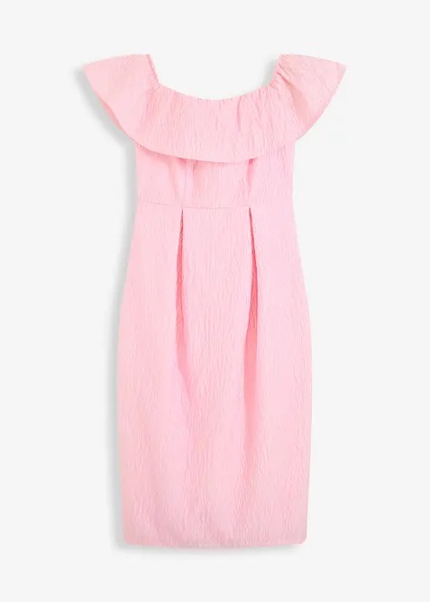 Singoallaklänning i glansigt jacquardmaterial, bonprix