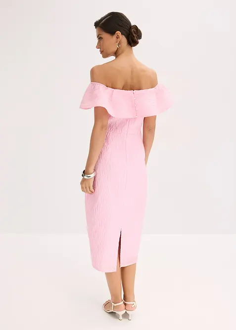 Singoallaklänning i glansigt jacquardmaterial, bonprix