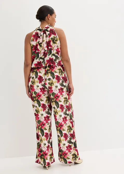 Jumpsuit i gl&auml;nsande satin, bonprix
