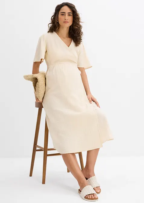 Mamma-/amningsklänning i bomullsmuslin, bonprix