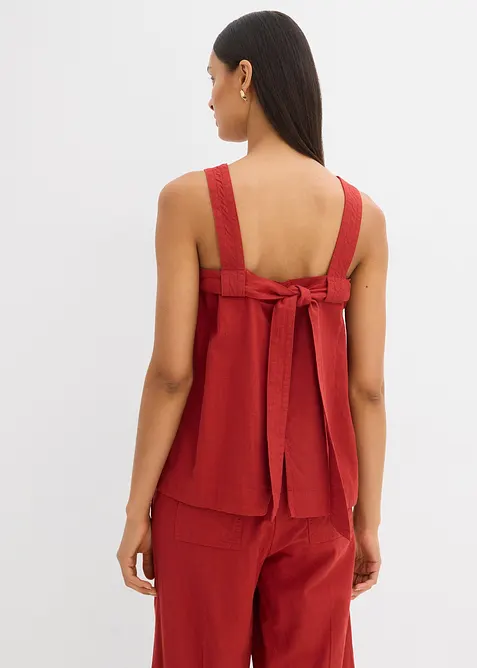 Blustopp med knytdetalj bak, av viskosmix, bonprix