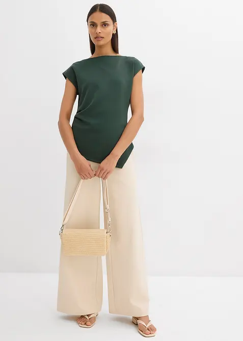 Asymmetriskt linne av skön stabil trikå, bonprix