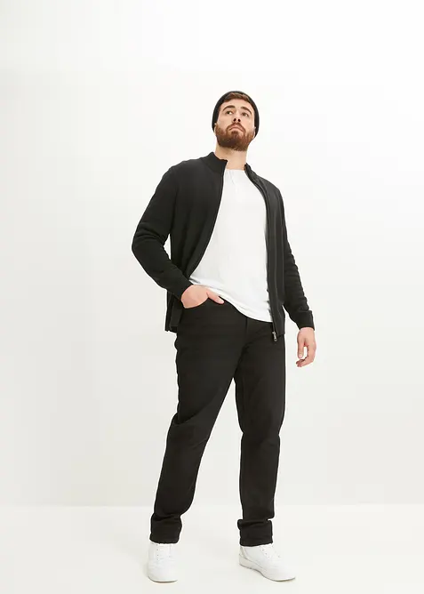 Cardigan med ståkrage i återvunnet material, bonprix