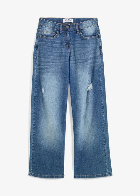 Wide Leg Jeans Mid Waist för barn, bonprix