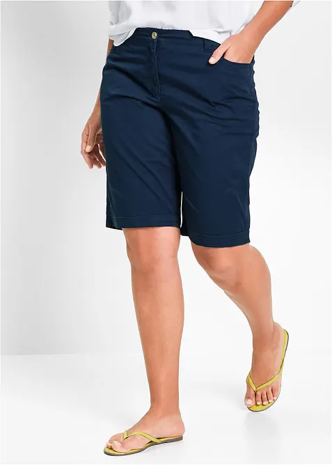 Papertouch-bermudas med bomull och bekväm midja, bonprix