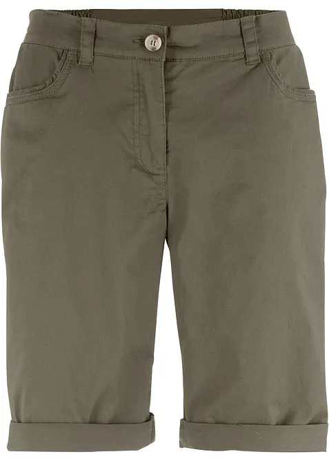 Papertouch-bermudas med bomull och bekv&auml;m midja, bonprix