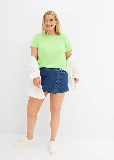 Kortärmad topp i fyrkantig modell, bonprix