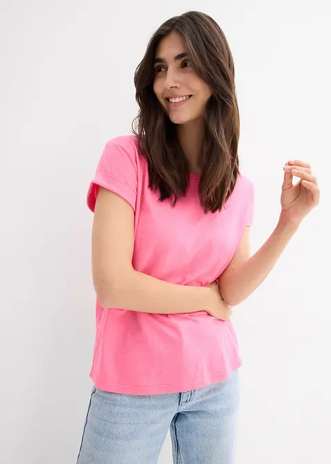 Kort&auml;rmad topp i fyrkantig modell, bonprix