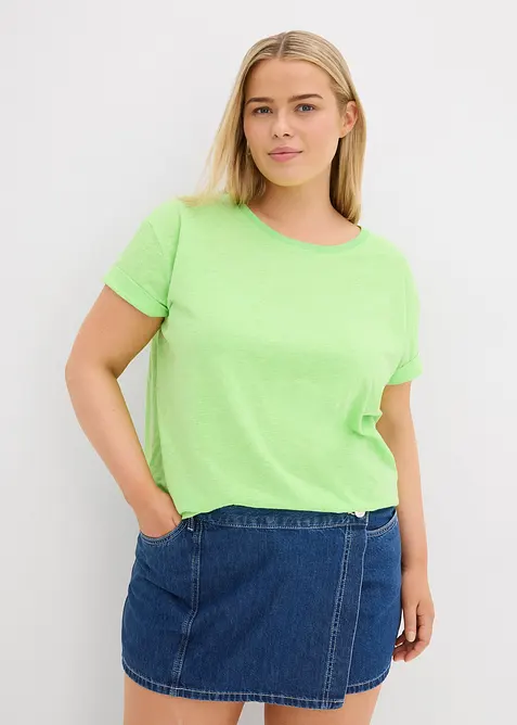 Kortärmad topp i fyrkantig modell, bonprix