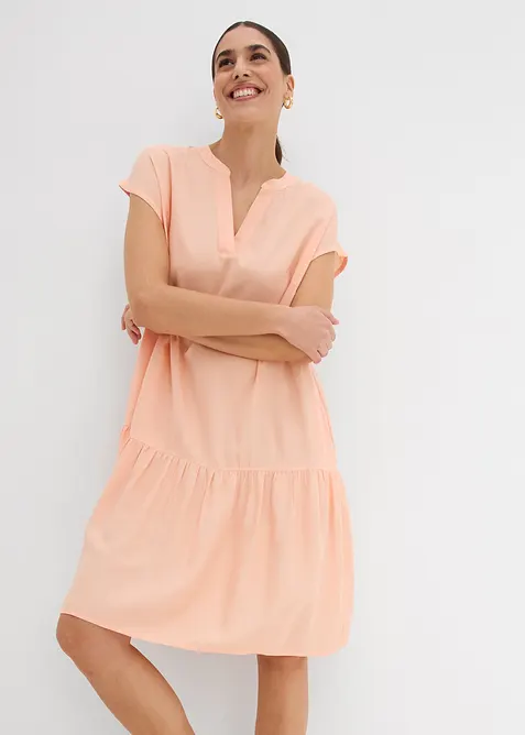 Knälång tunikaklänning i viskos, bonprix