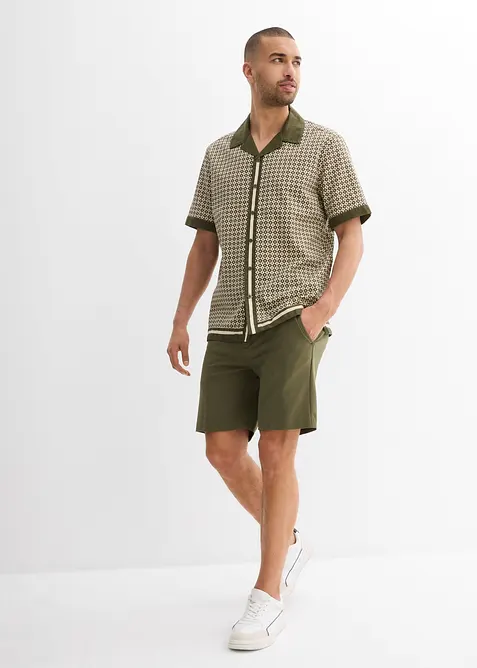 Kortärmad linneskjorta, bonprix