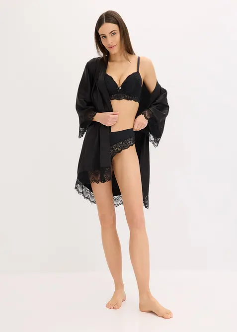 BH med formpressade kupor och mjuk spets, bonprix