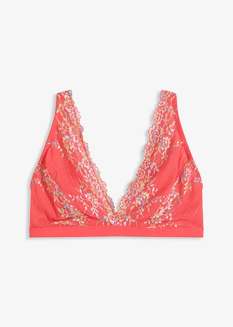 Bralette utan bygel, med flerfärgad spets, bonprix