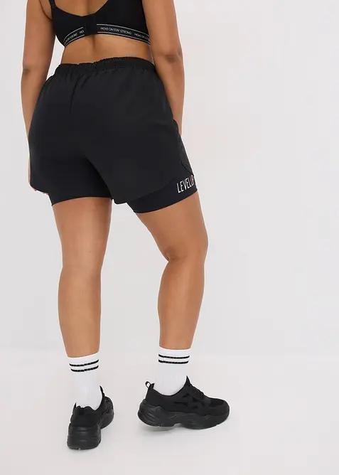 Ultratunna sportshorts med 2-i-1-look, bonprix