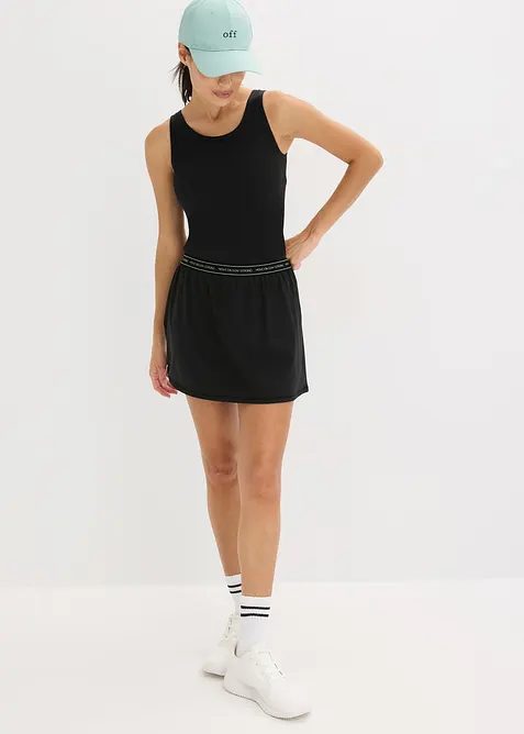 Ultratunn sportkjol med integrerade shorts, bonprix