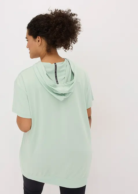 Snabbtorkande sporttopp i oversizemodell med huva, bonprix