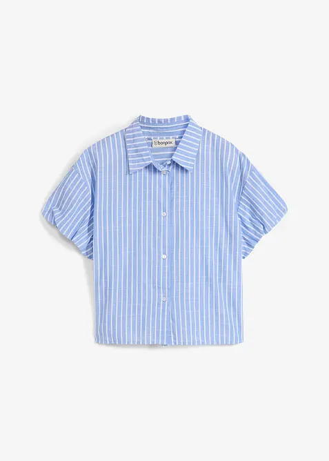 Kortärmad blus av ren bomull, bonprix