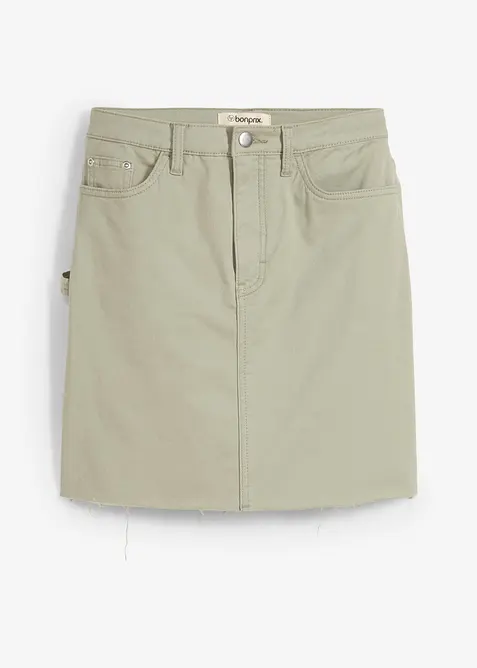 Minikjol av stretchig bomullsmix, bonprix