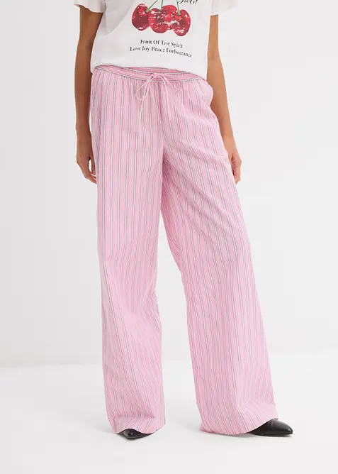 Dra p&aring;-byxa av ren bomull, bonprix