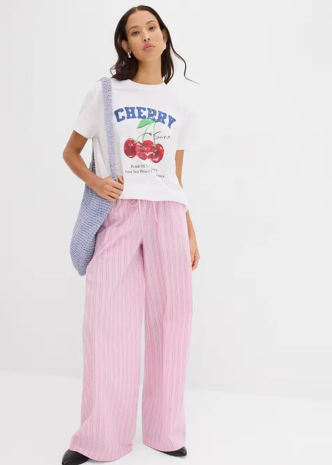 Dra p&aring;-byxa av ren bomull, bonprix