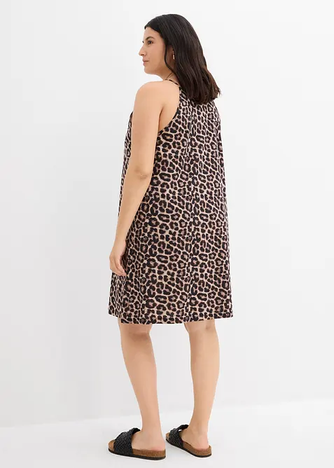 Kl&auml;nning med leopardm&ouml;nster i ren bomull, bonprix