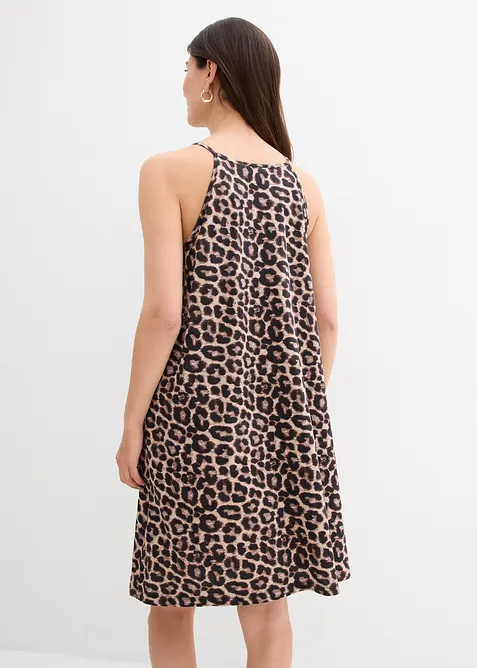 Klänning med leopardmönster i ren bomull, bonprix