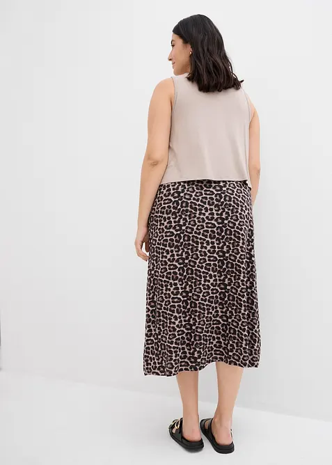 Maxikl&auml;nning i trik&aring; av en blandning av viskos och elastan, bonprix