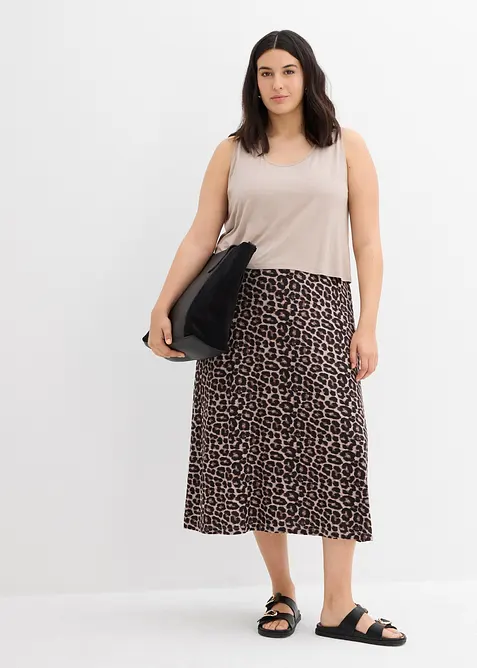 Maxikl&auml;nning i trik&aring; av en blandning av viskos och elastan, bonprix