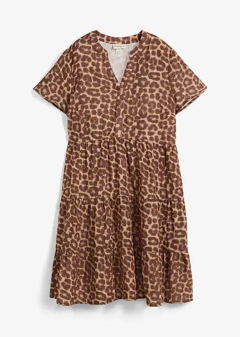 Klänning av mjuk muslin, bonprix