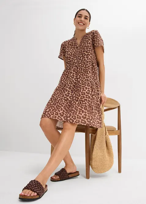 Klänning av mjuk muslin, bonprix