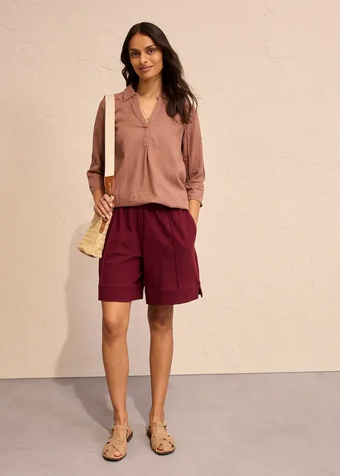 Trikåshorts i bomullsmix, bonprix