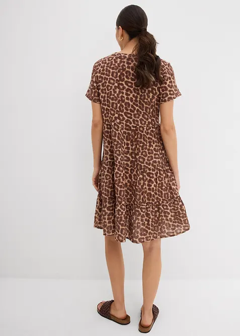 Klänning av mjuk muslin, bonprix