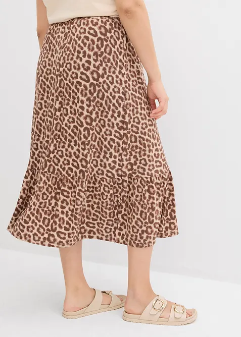 Jerseykjol i viskosmix, bonprix