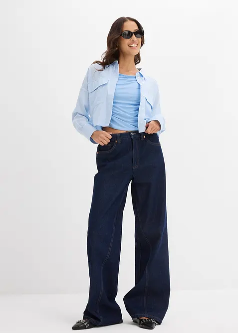 Linne i mjuk viskosmix, bonprix