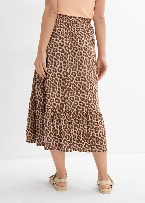 Jerseykjol i viskosmix, bonprix