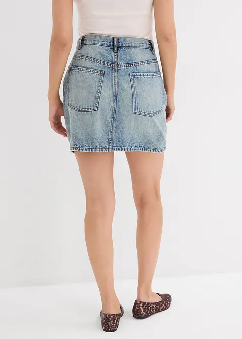 Jeanskjol med asymmetrisk midja, bonprix